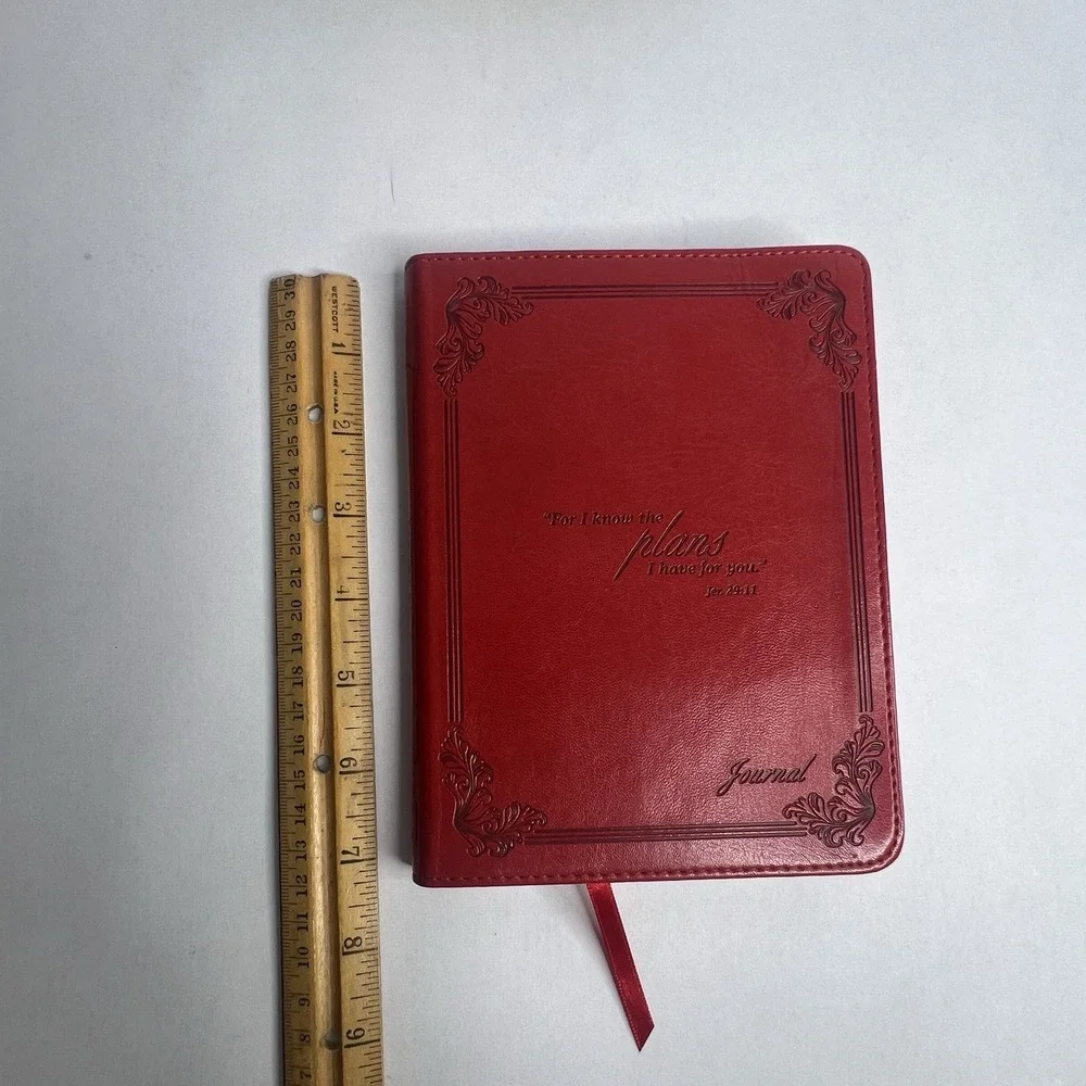 Red Faux Leather Jer 29:11 Blank Gift Journal I Know The Plans I Have For You
